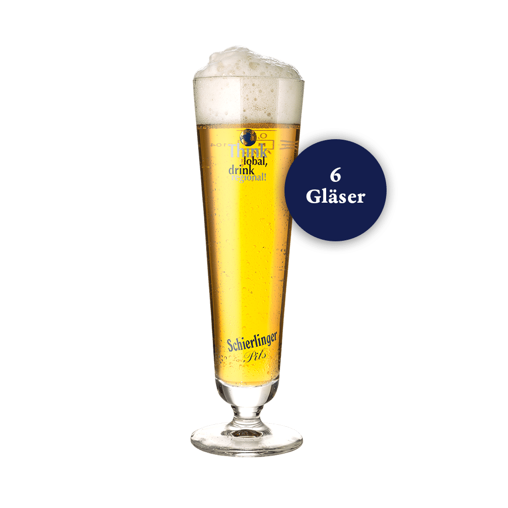 Als erste bayerische Brauerei haben wir uns auf das Brauen von Pils  spezialisiert. - Schierlinger Münsterstange 0,3l - Karton Gläser 6 Stk.
